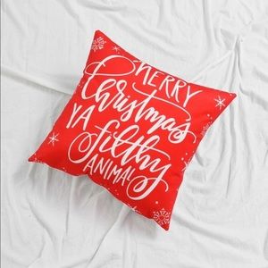 NWT Merry Christmas filthy animal pillow cover